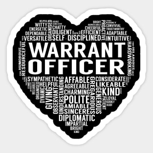 Warrant Officer Heart Sticker